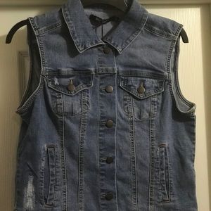 Max Jeans Sleeveless Jean Jacket